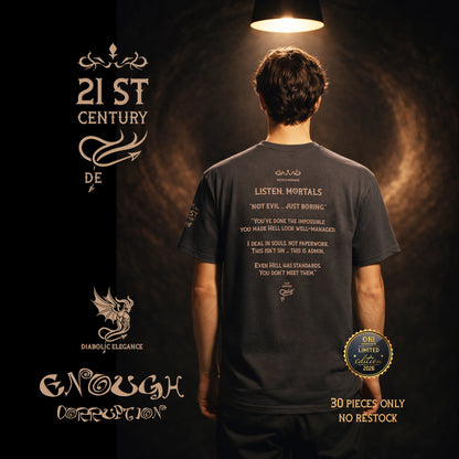 Enough Corruption Diabolic Elegance – Dark Aesthetic Streetwear Graphic Tee | Gothic Luxury - DIABOLIC ELEGANCE