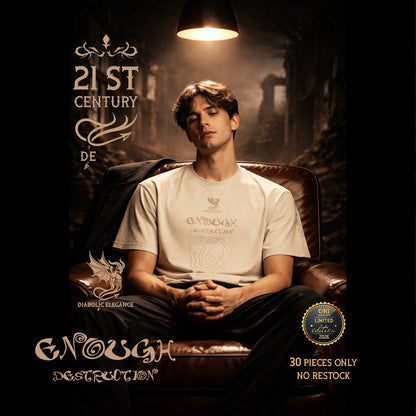 Enough Destruction Diabolic Elegance – Dark Aesthetic Streetwear Graphic Tee | Gothic Luxury - DIABOLIC ELEGANCE